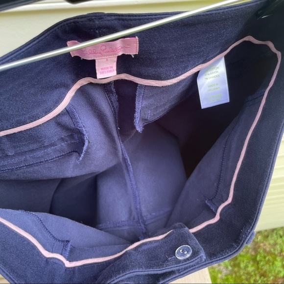 Lilly Pulitzer Luxury Solid True Navy Capri Pants size 4 - Picture 14 of 16